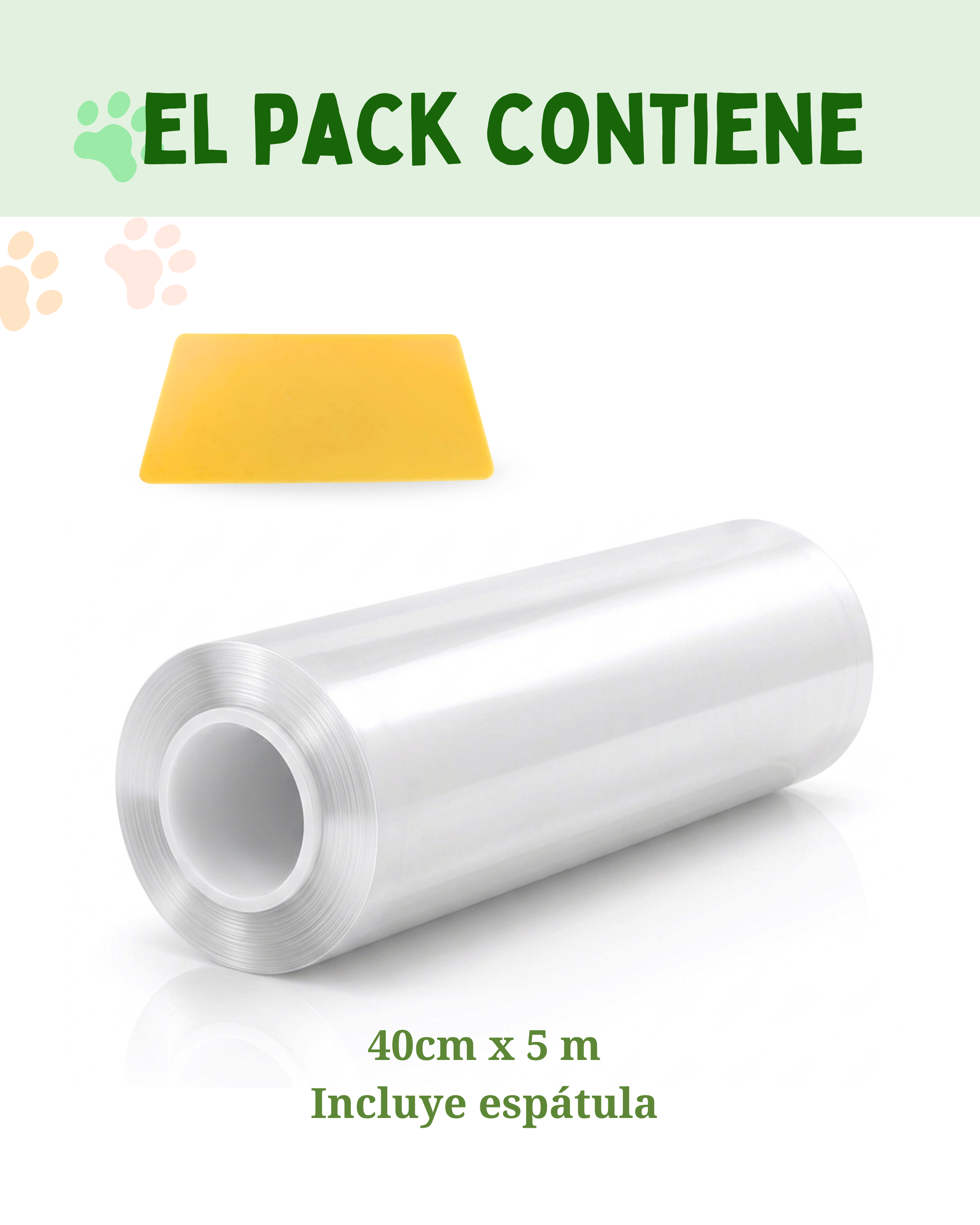 Protector Sofa Gatos Arañazos 20cm x 8m - Plastico Adhesivo Antiarañazos para Sofa y Puertas, Protector Transparente para Gatos y Perros, Fácil de Instalar